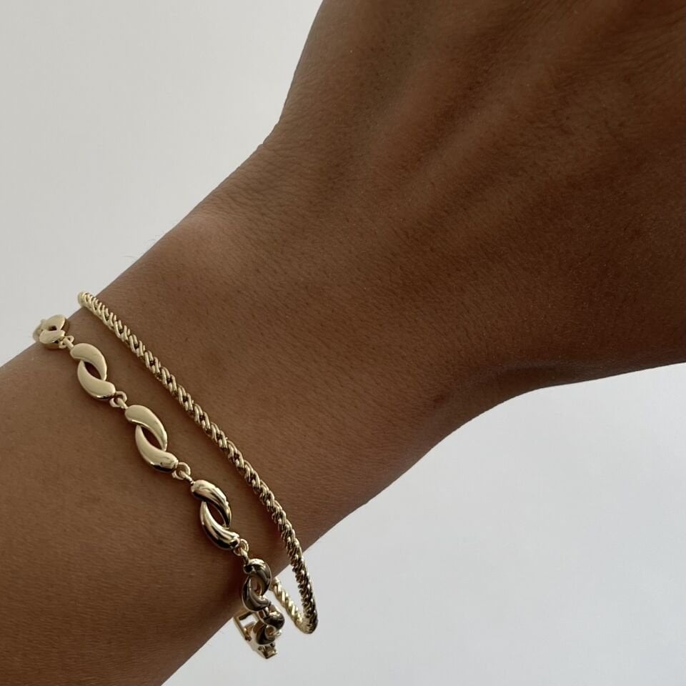 Altın Kaplama İnce Zincir Bileklik