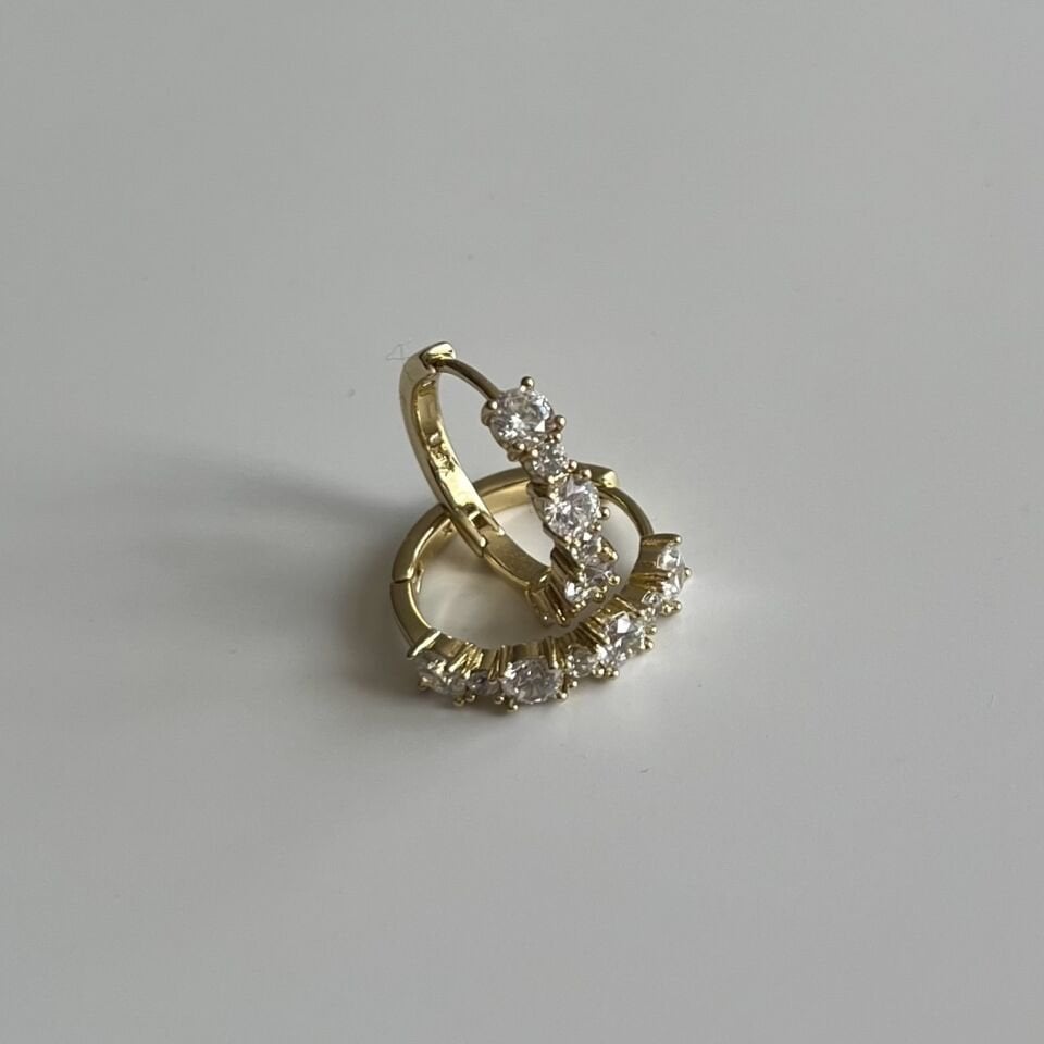 Taşlı Halka Xuping Küpe