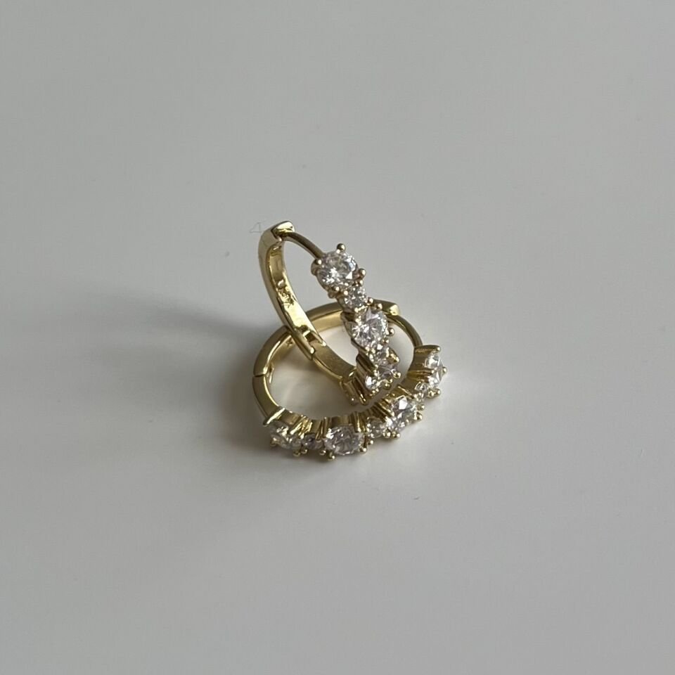 Taşlı Halka Xuping Küpe