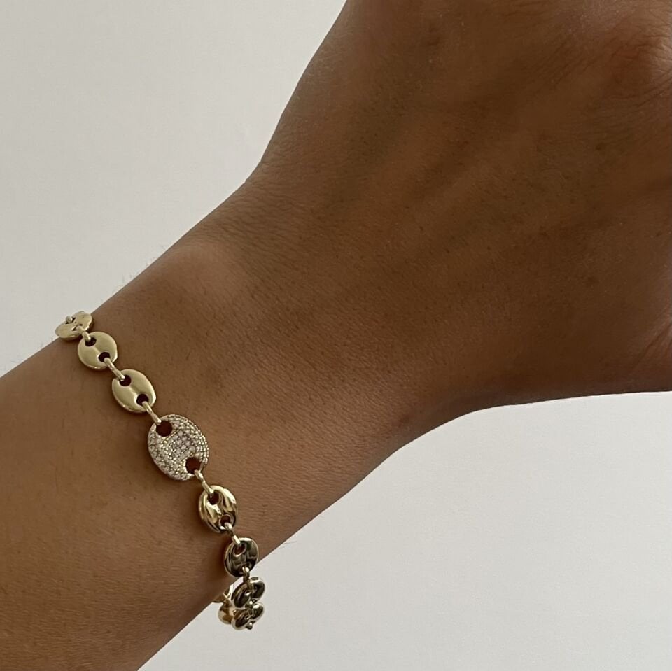 Taşlı Düğme Model Xuping Bileklik