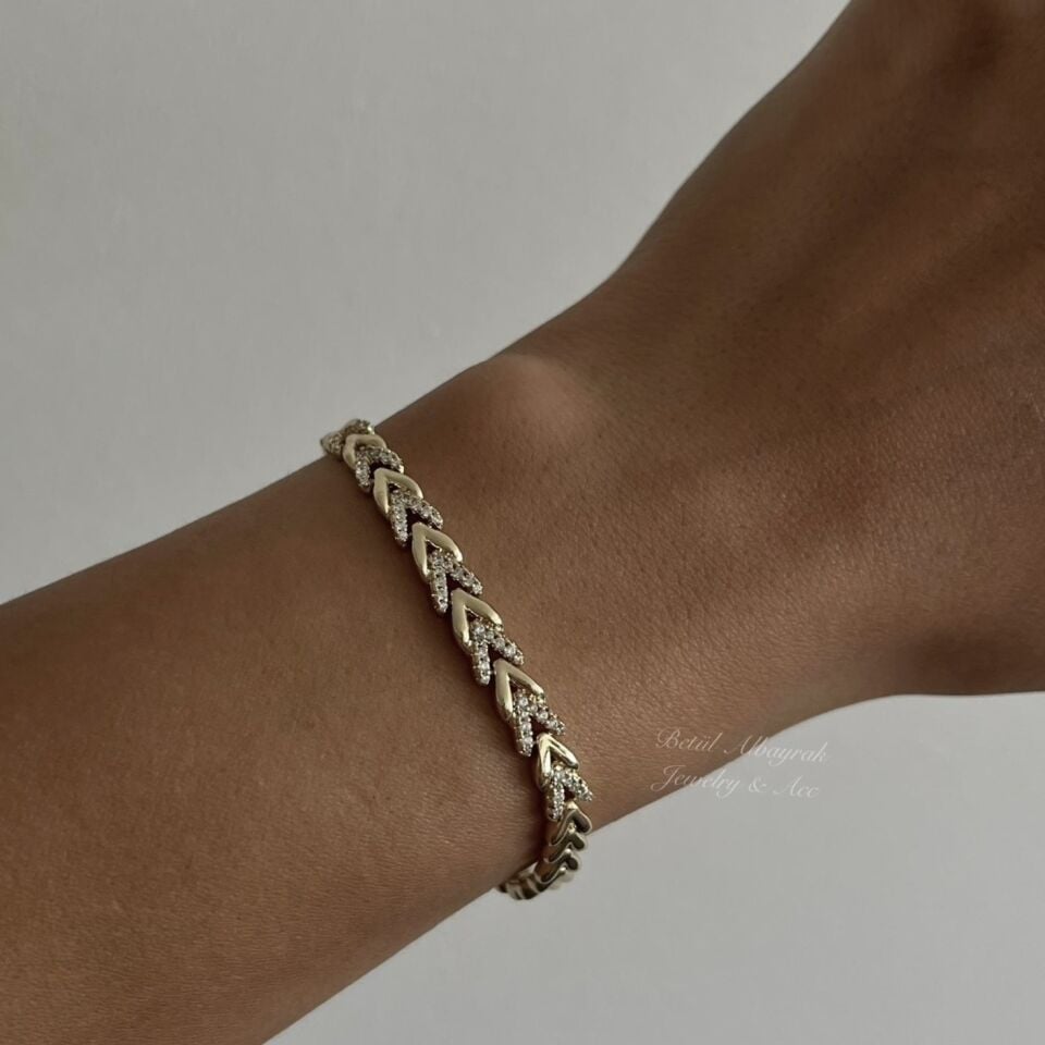 Taşlı V Model Xuping Bileklik