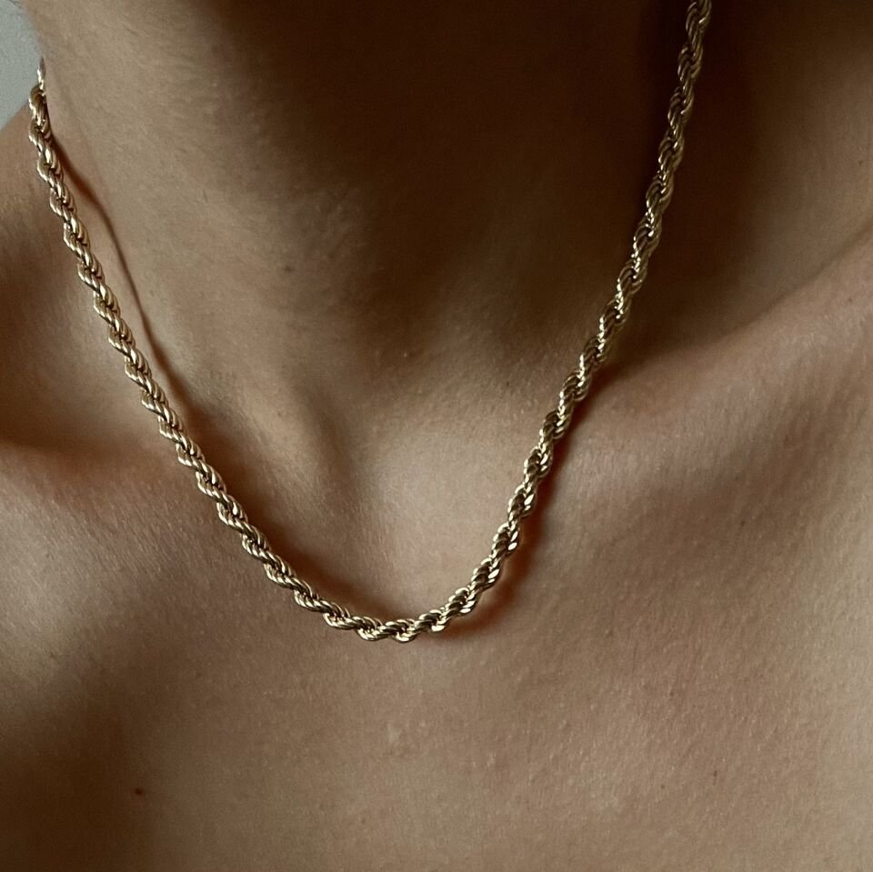 Kalın Burgu Zincir Xuping Kolye