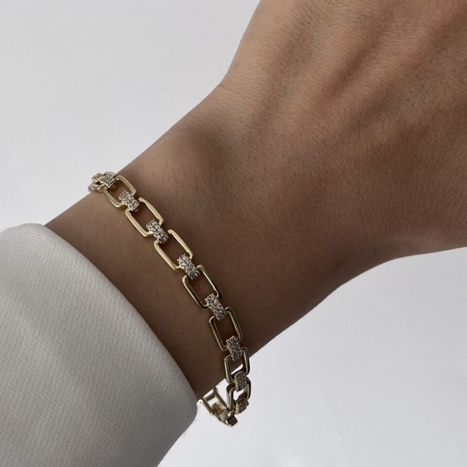 Taşlı Şerit Model Xuping Bileklik