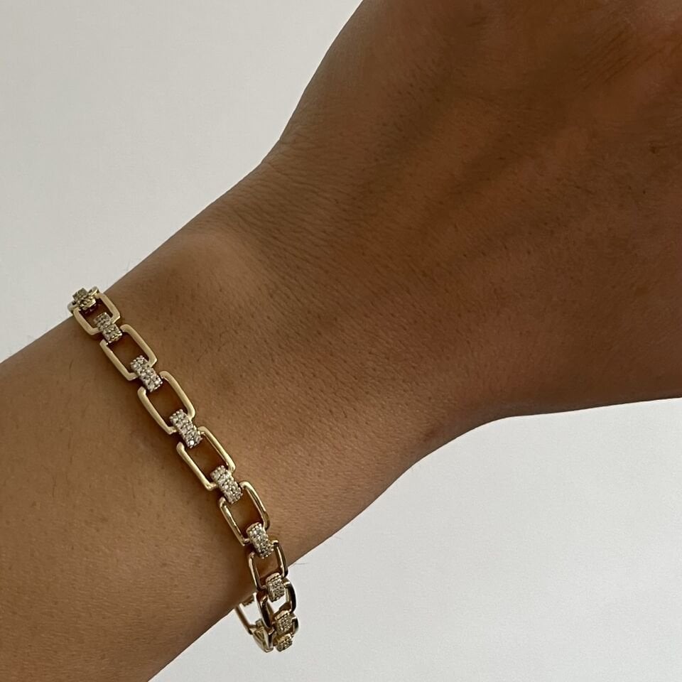 Taşlı Şerit Model Xuping Bileklik